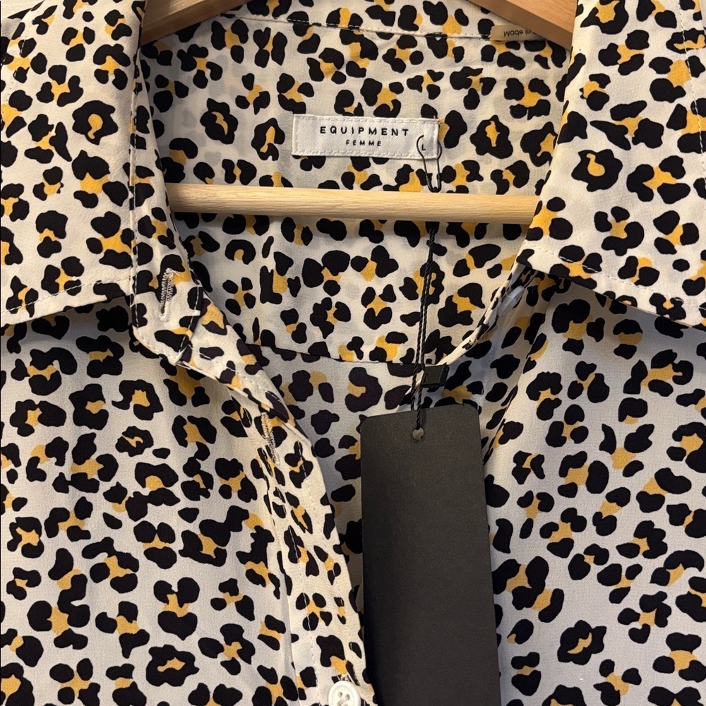 Equipment Leopard Print Silk Shirt - Picture 2 of 3